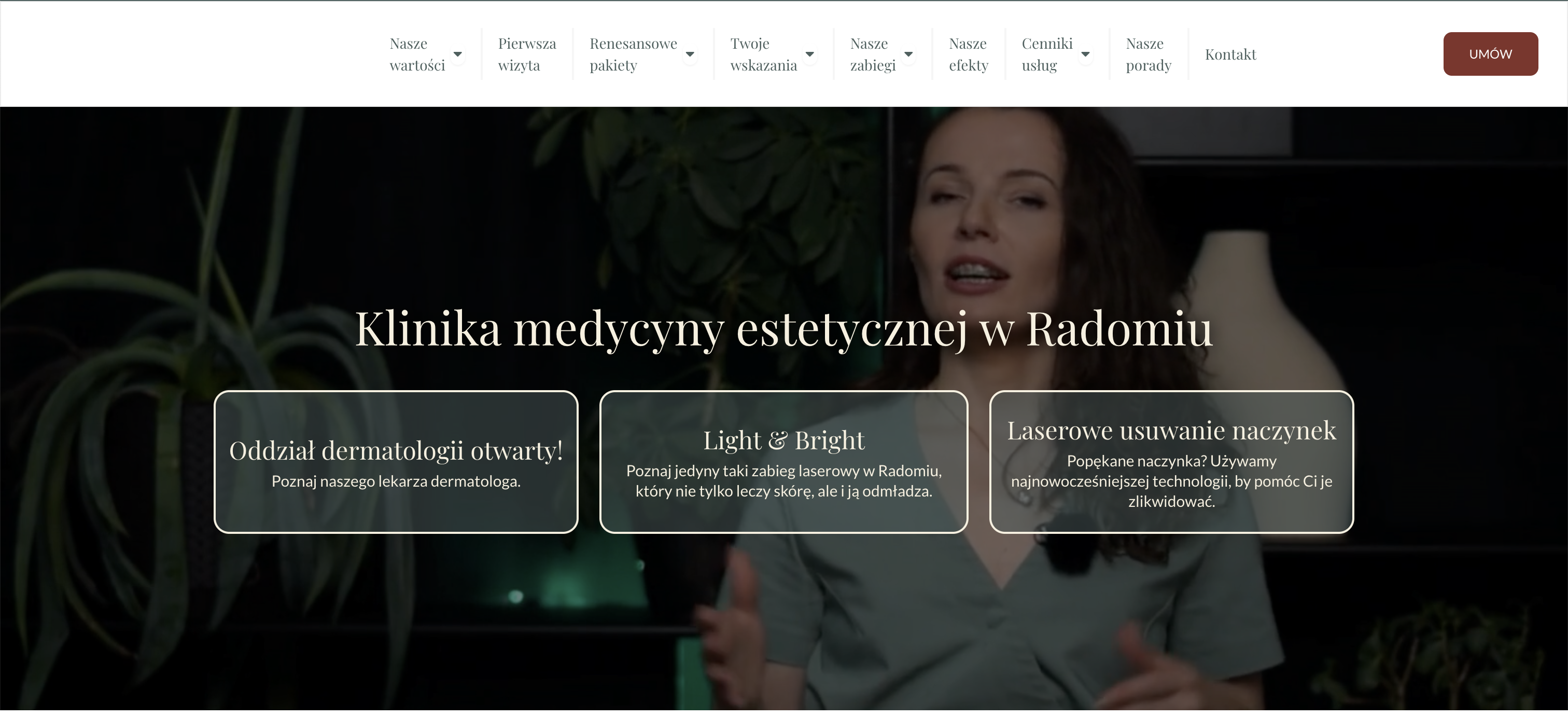 Strona internetowa klinika medycyny estetycznej Poznań - zabiegi kosmetyczne botoks